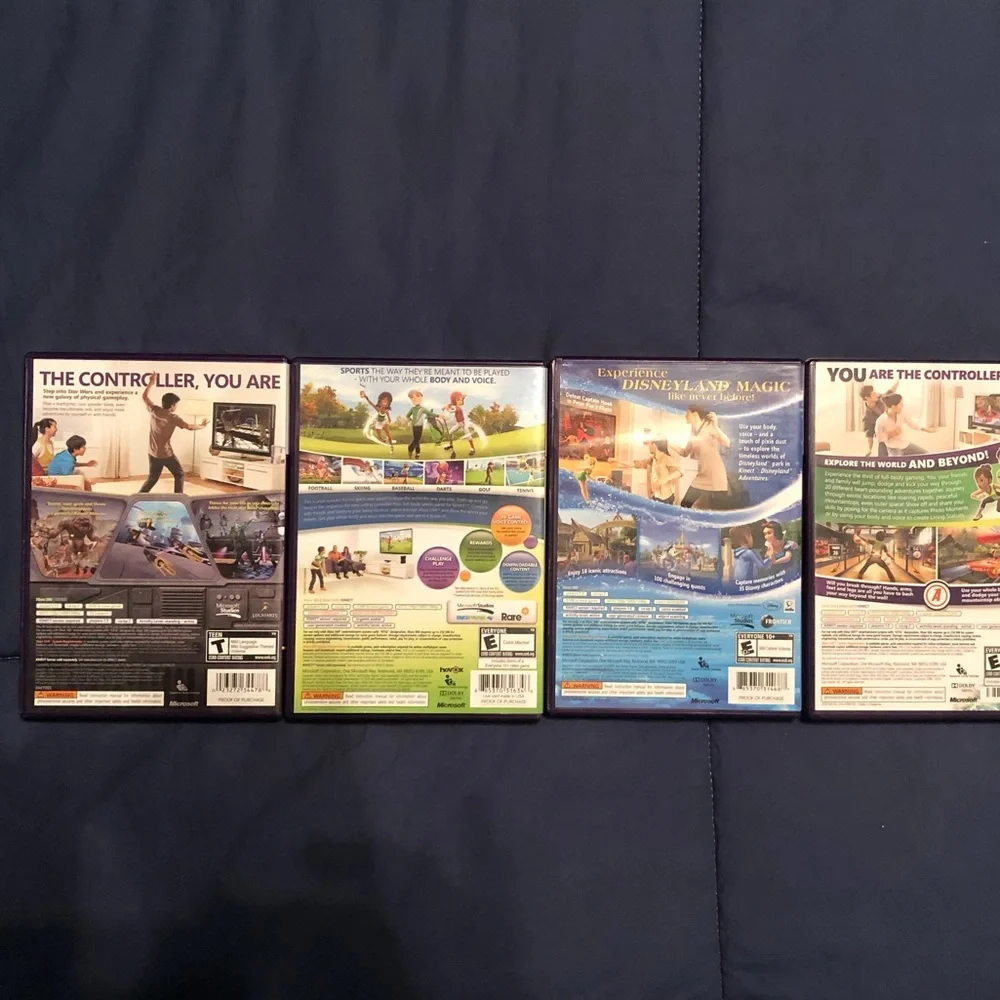 Microsoft XBOX 360 Kinect Game Bundle Star Wars, Disneyland, Sports, Adventures